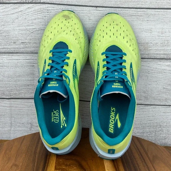 Brooks Hyperion Tempo Road Running Shoe Green Yellow Blue Men’s Sneaker Size 11 - Picture 10 of 12